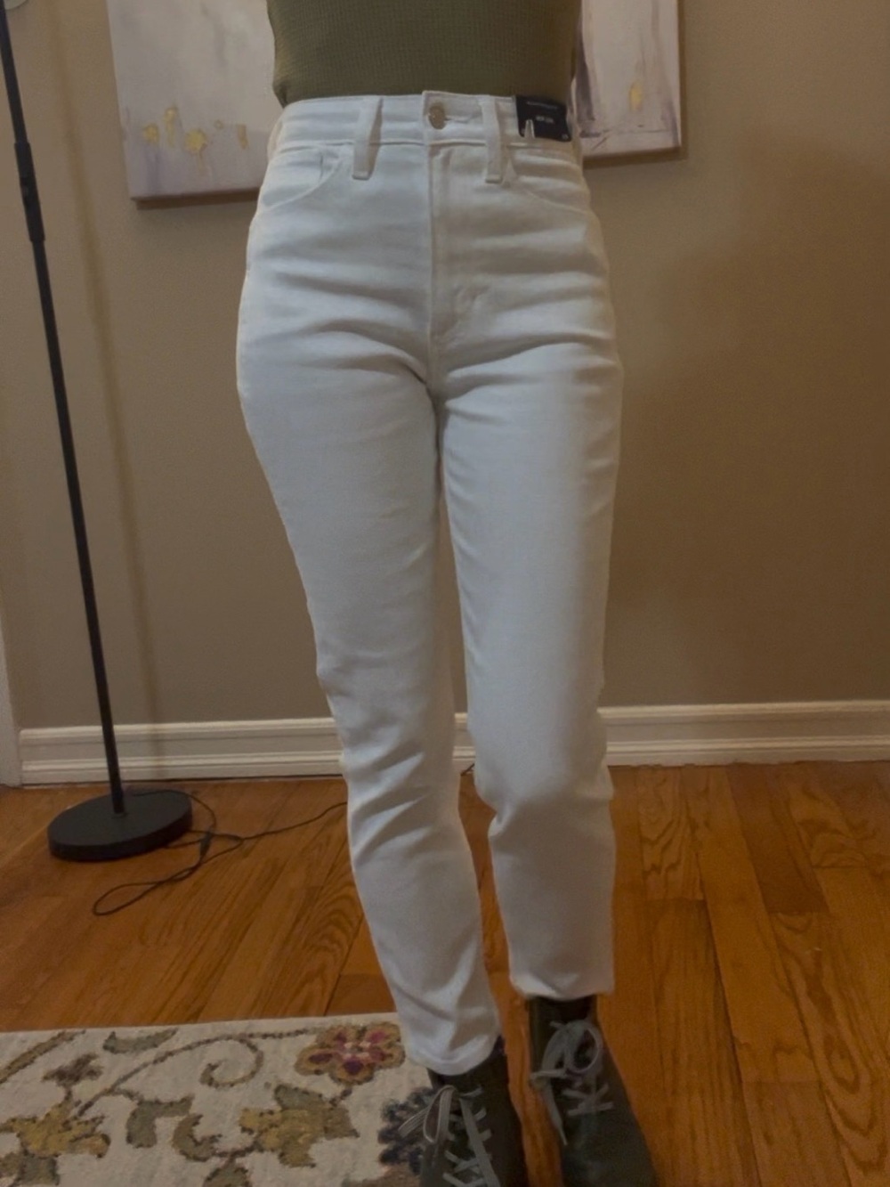 Hollister White Mom Jeans